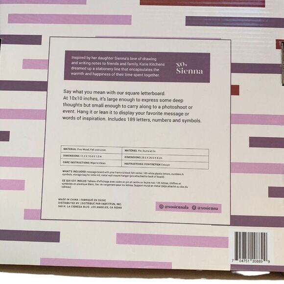 🎉 Bundle 3/$10 XO SIENNA Felt Message Board - Picture 3 of 5